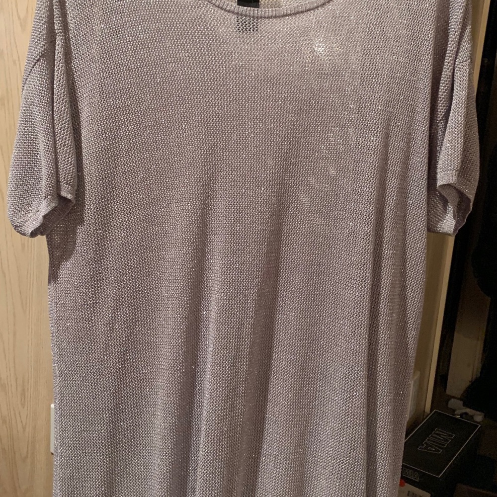 Silver shimmer light weight shirt